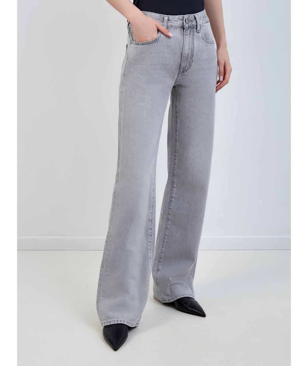 JACOB COHEN Серые хлопковые прямые джинсы, фото 3