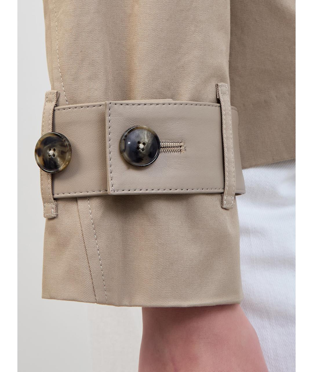 YVES SALOMON Бежевый хлопковый тренч/плащ, фото 5