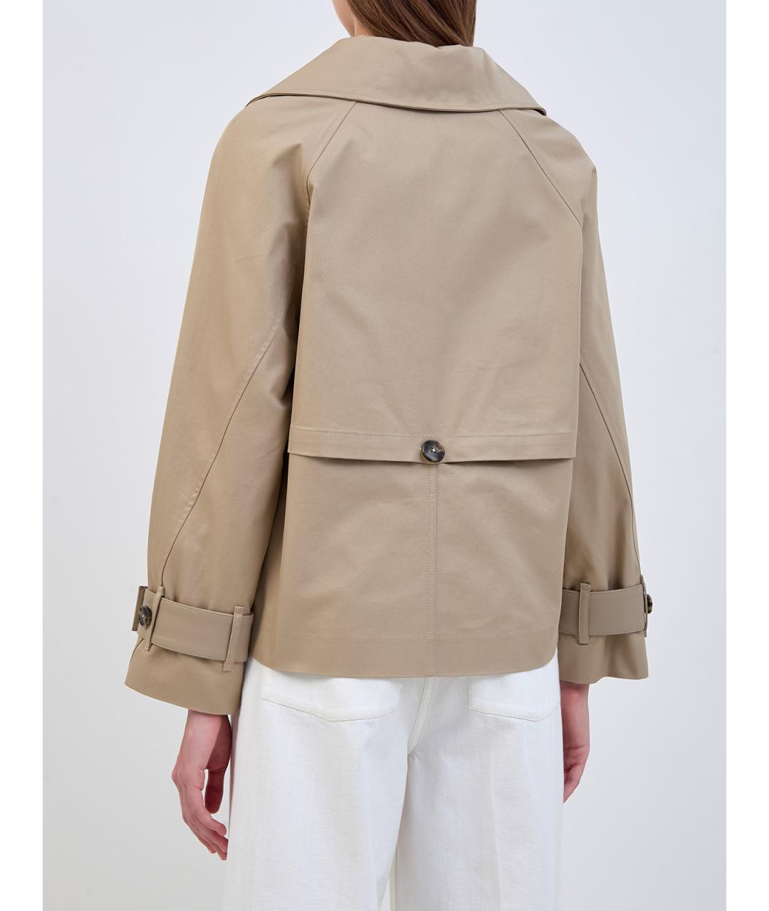 YVES SALOMON Бежевый хлопковый тренч/плащ, фото 4