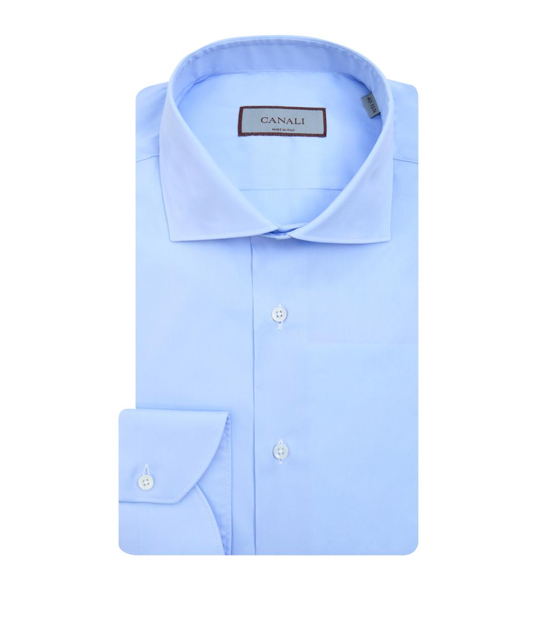 CANALI Голубая хлопковая кэжуал рубашка, фото 1