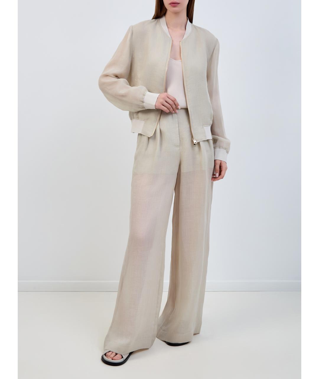 LORENA ANTONIAZZI Бежевая ацетатная майка, фото 2