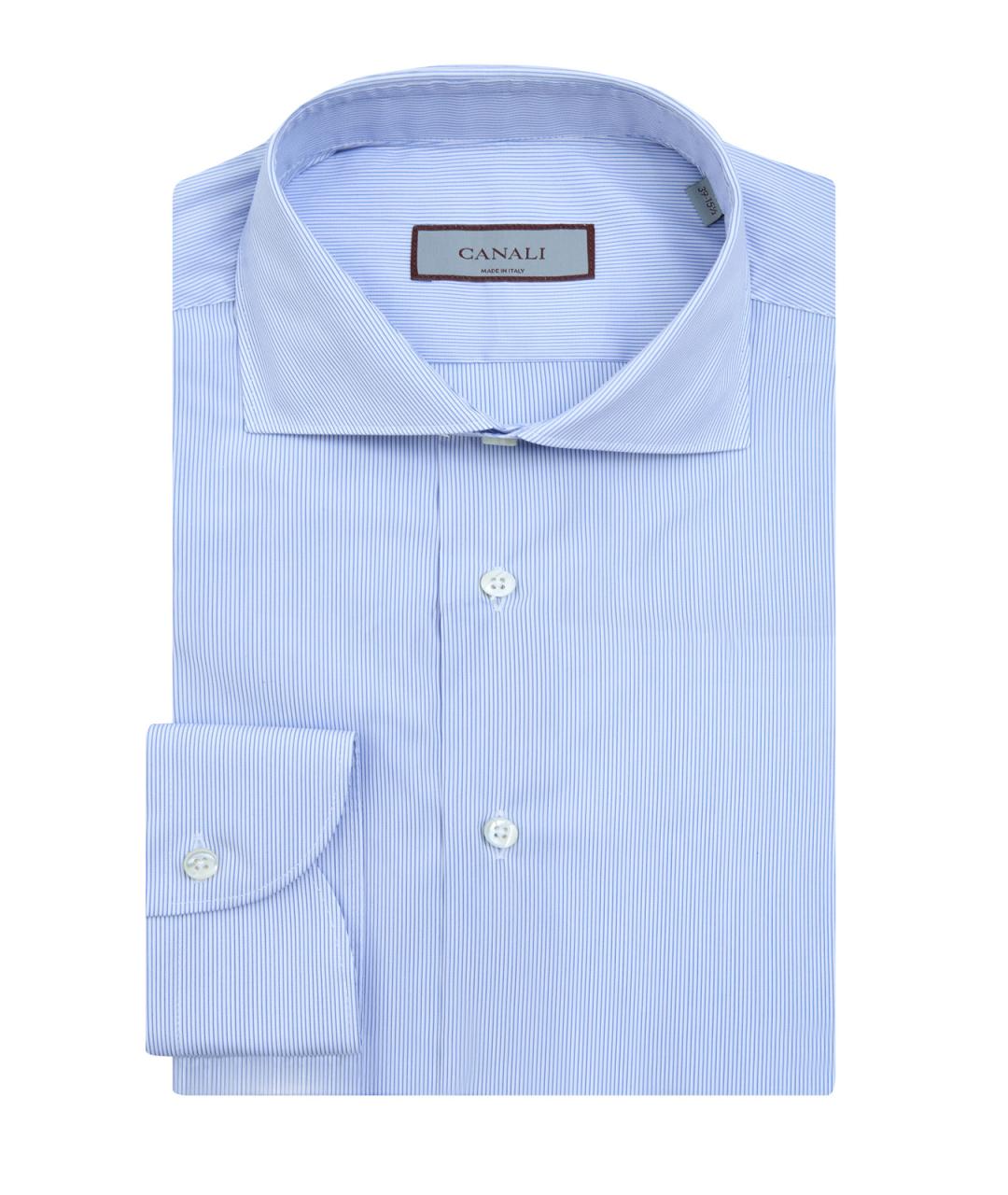 CANALI Голубая хлопковая кэжуал рубашка, фото 1