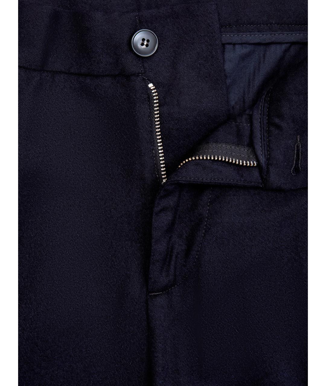 CANALI Синие шерстяные повседневные брюки, фото 6