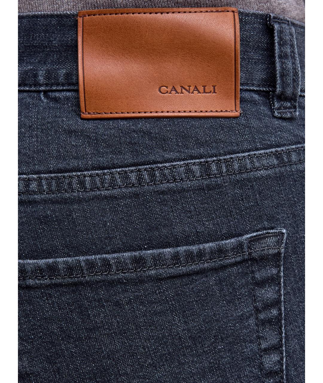 CANALI Серые хлопковые джинсы скинни, фото 5