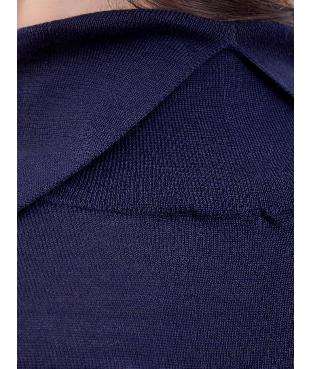 JIL SANDER Синяя шерстяная водолазка, фото 5
