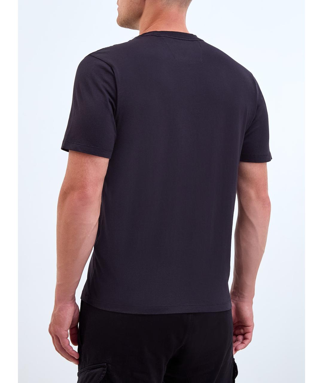 CP COMPANY Черная хлопковая футболка, фото 4