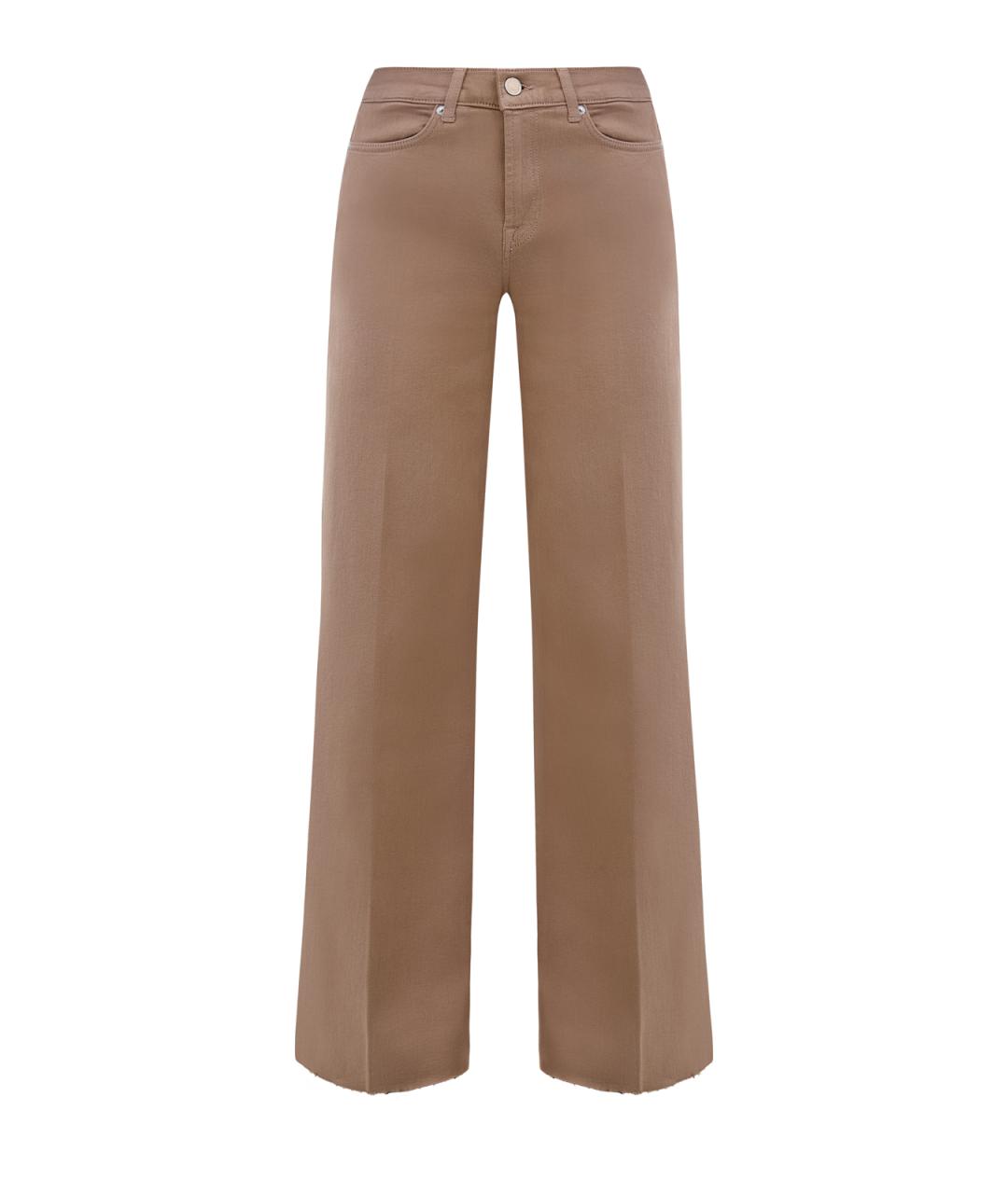 7 FOR ALL MANKIND Коричневые хлопковые прямые джинсы, фото 1