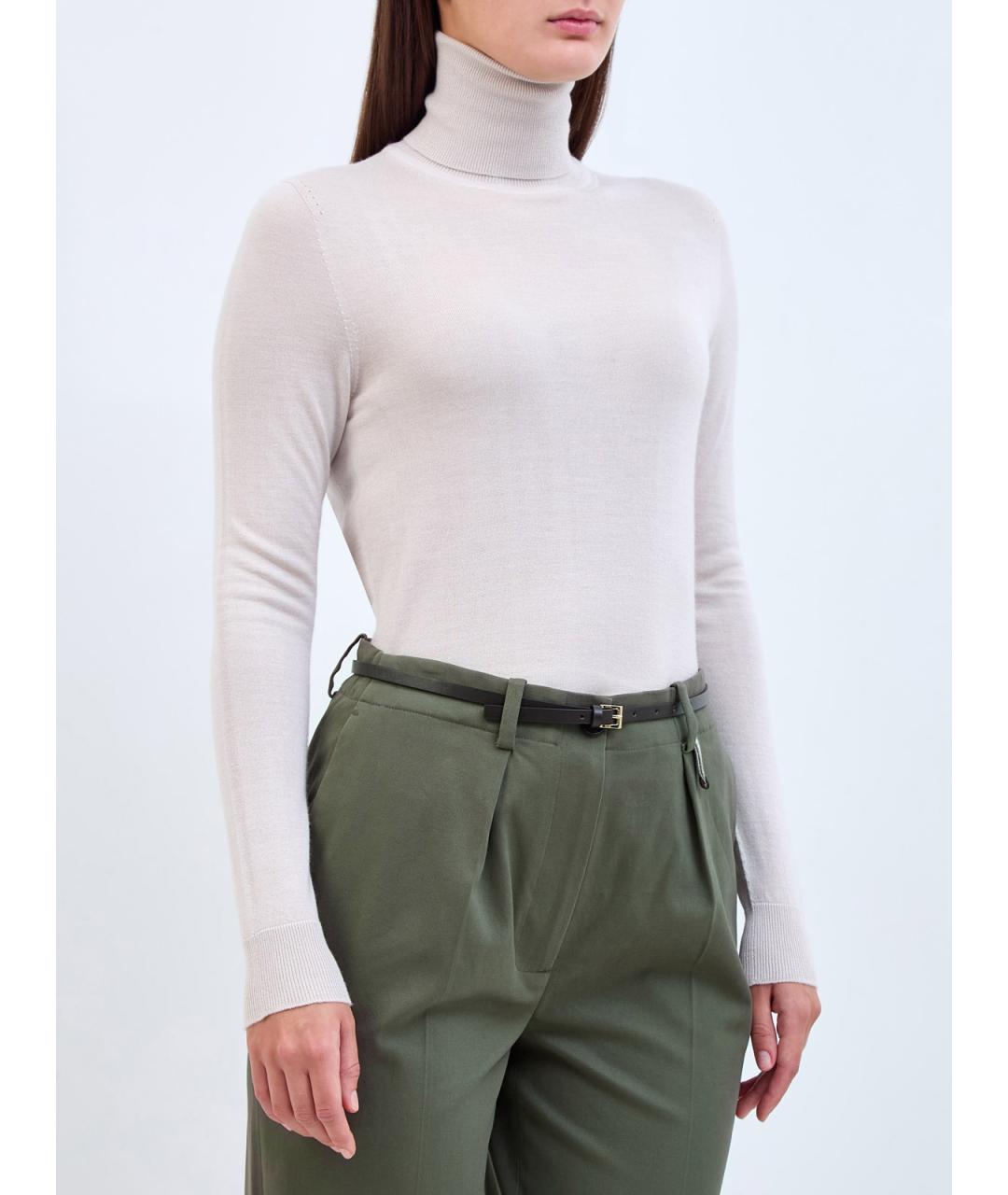 LORENA ANTONIAZZI Белая кашемировая водолазка, фото 3