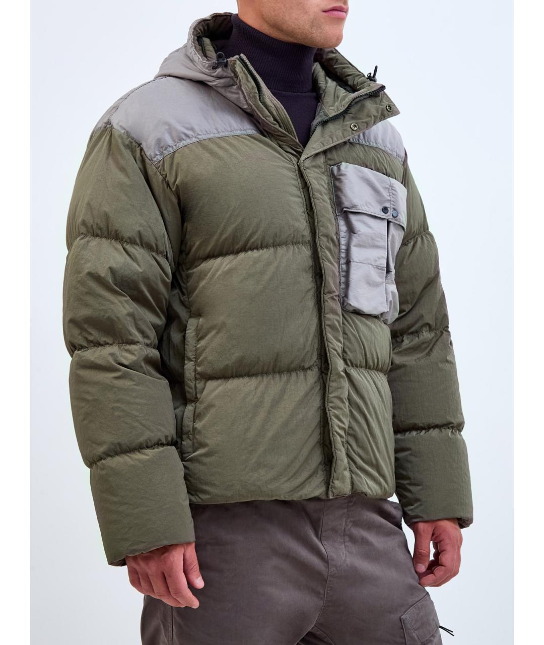 CP COMPANY Зеленый полиамидовый пуховик, фото 3