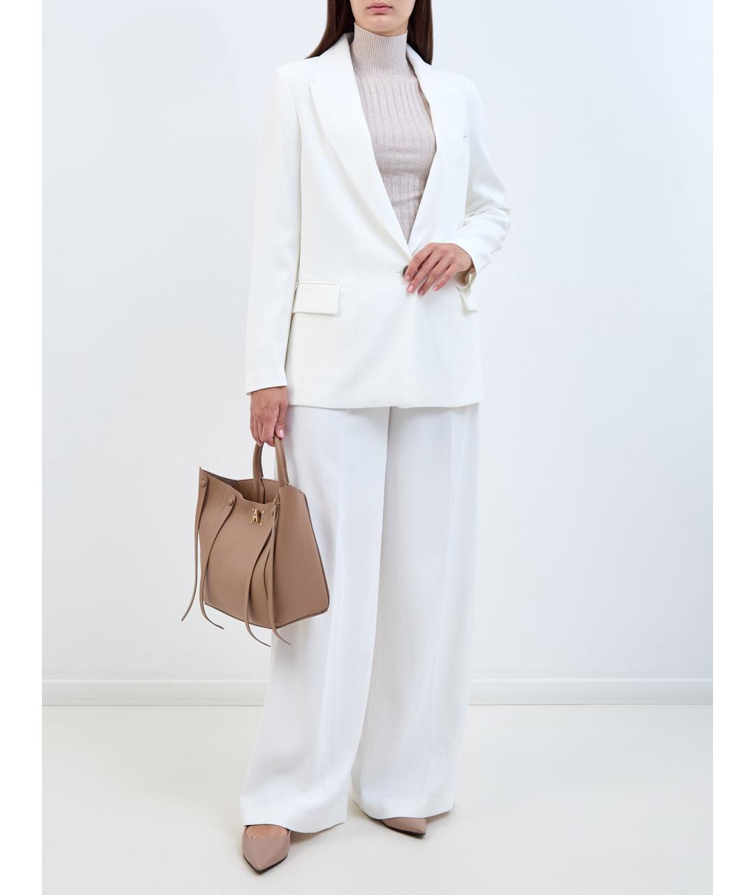 PESERICO Белый полиэстеровый жакет/пиджак, фото 2