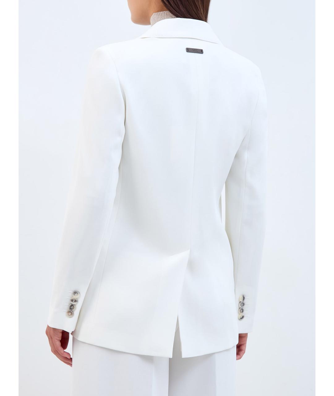 PESERICO Белый полиэстеровый жакет/пиджак, фото 4
