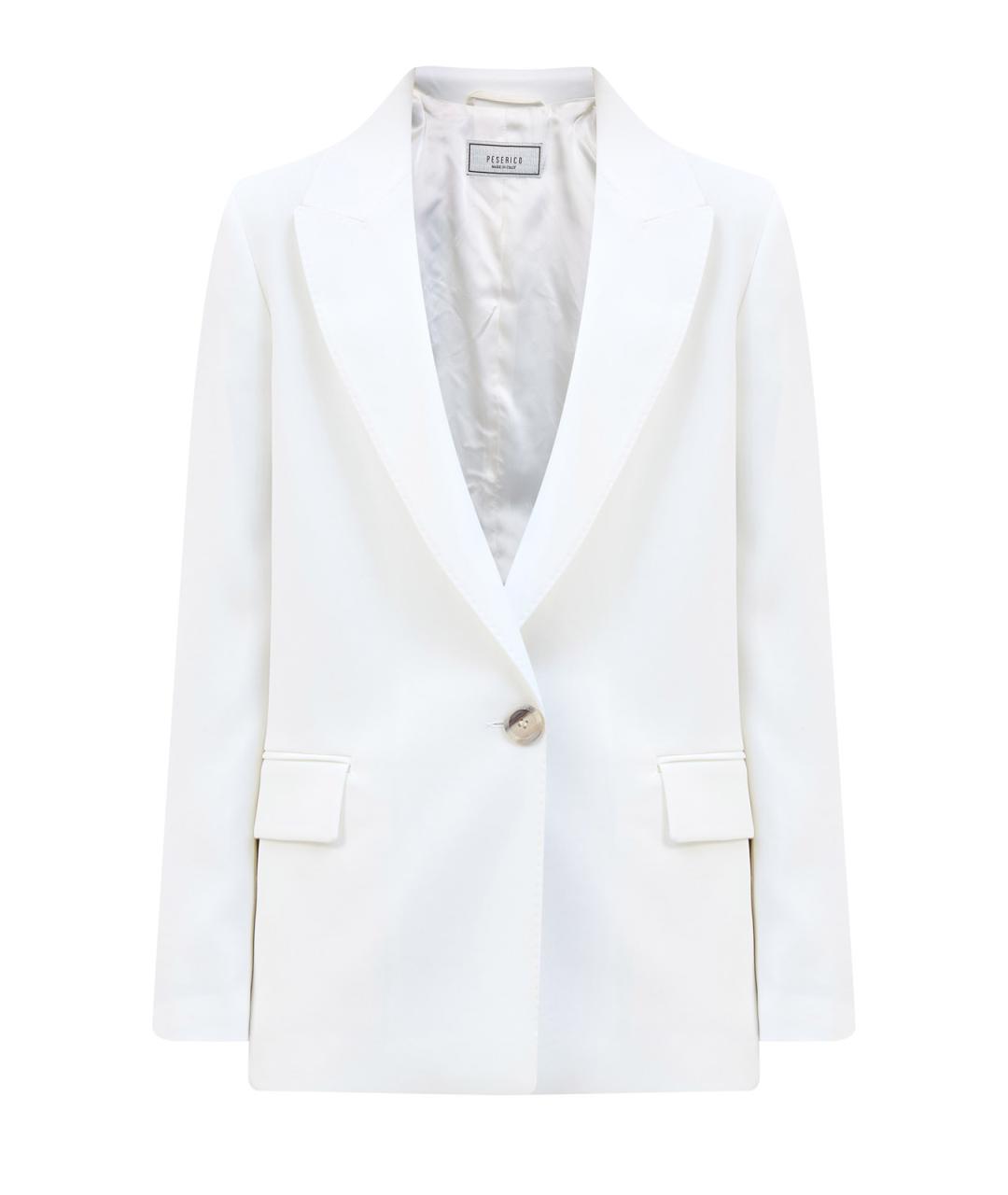 PESERICO Белый полиэстеровый жакет/пиджак, фото 1