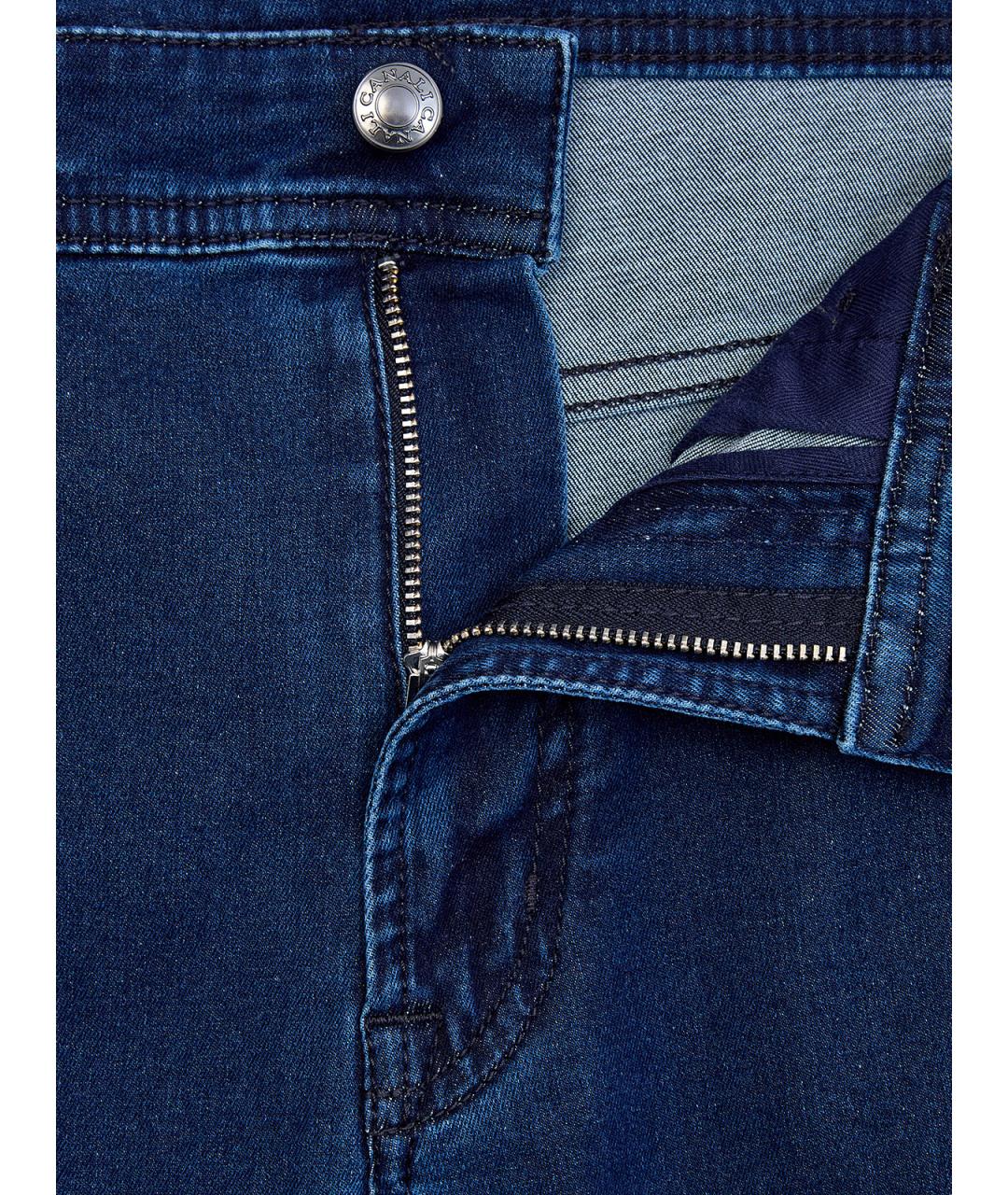 CANALI Синие хлопковые джинсы скинни, фото 6