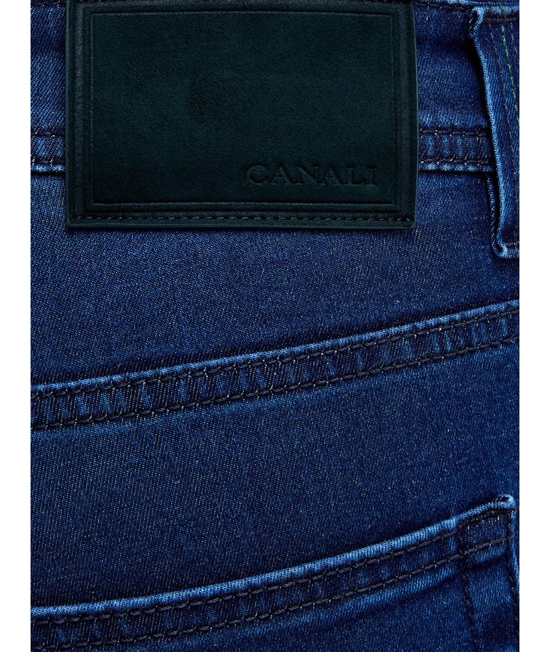 CANALI Синие хлопковые джинсы скинни, фото 5