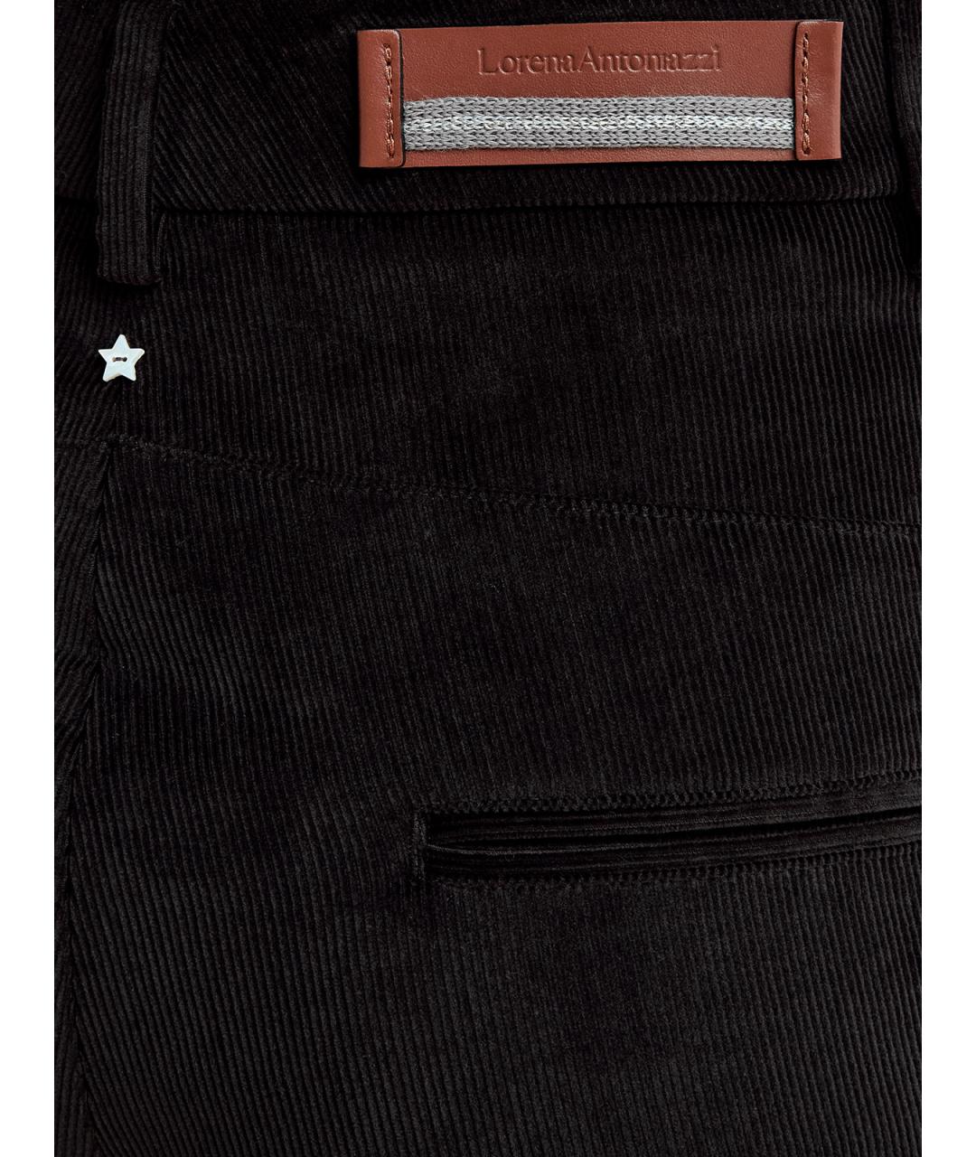 LORENA ANTONIAZZI Коричневые хлопковые прямые брюки, фото 5