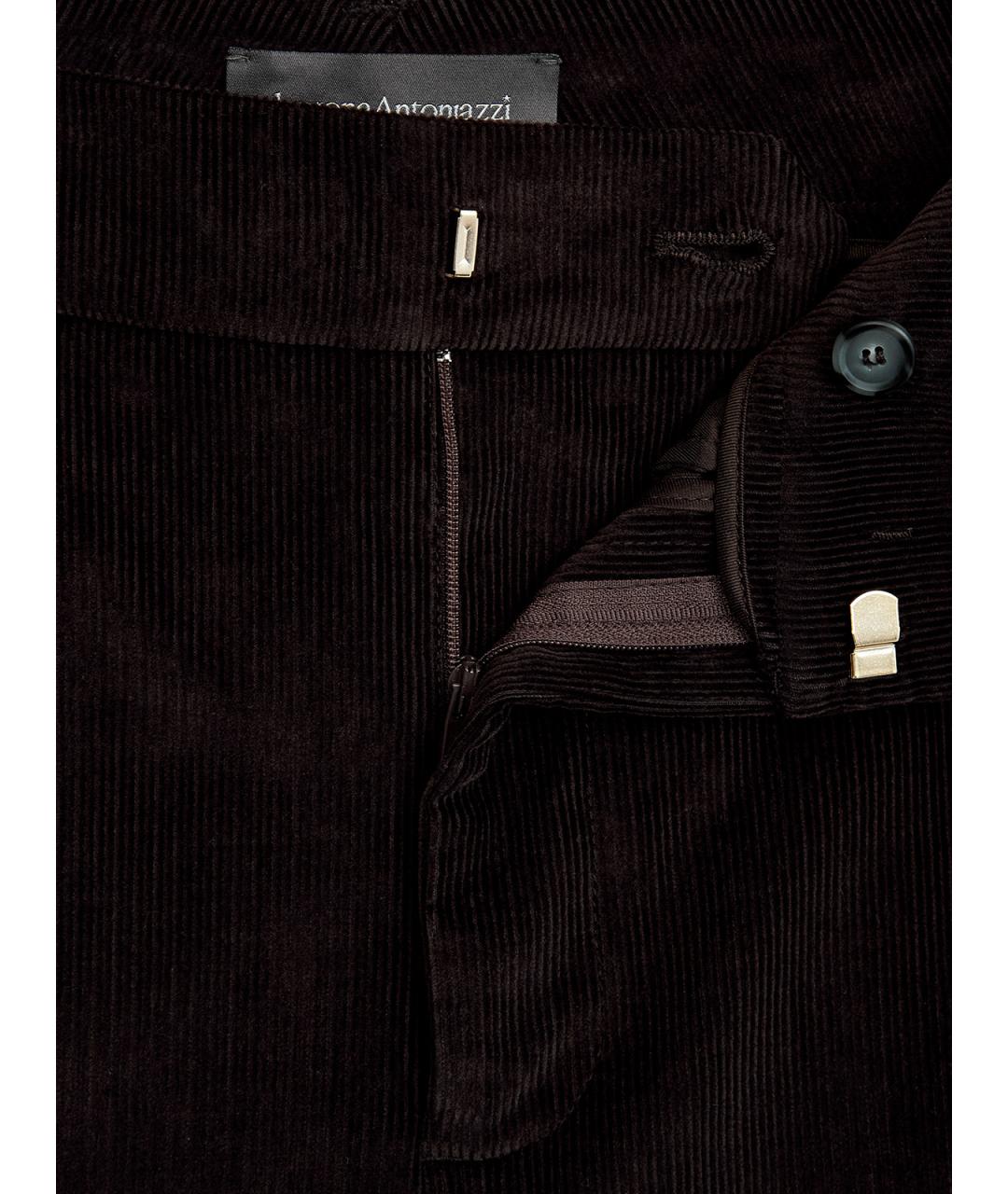 LORENA ANTONIAZZI Коричневые хлопковые прямые брюки, фото 6