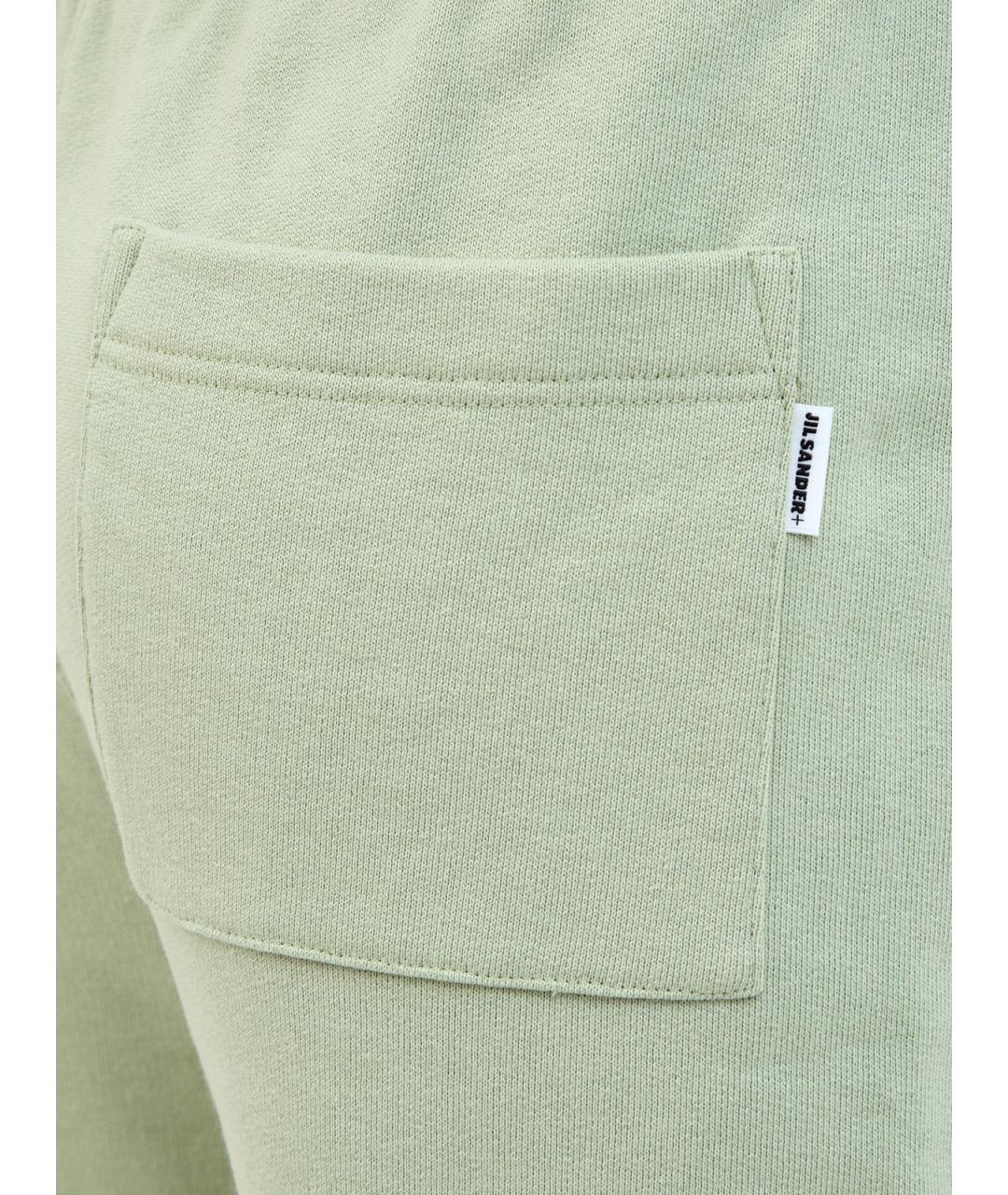 JIL SANDER Зеленые хлопковые спортивные брюки и шорты, фото 5