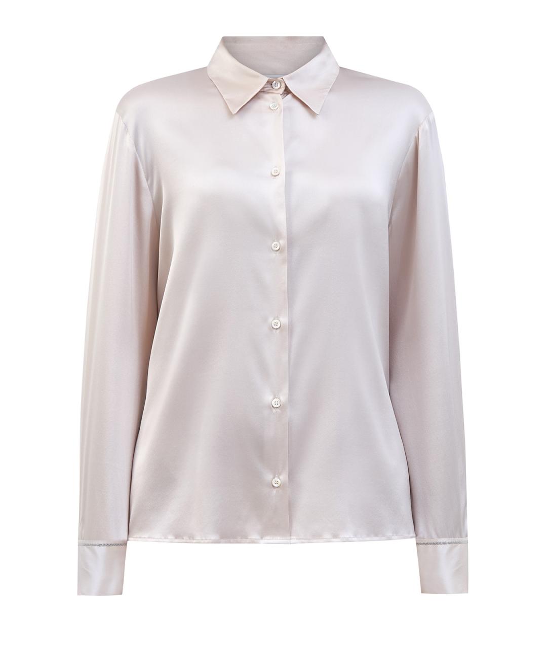 PESERICO Бежевая шелковая блузы, фото 1