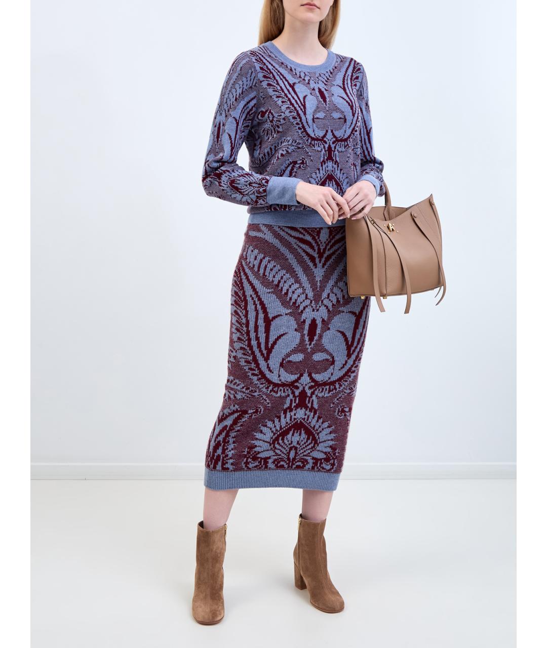 ETRO Голубой шерстяной джемпер / свитер, фото 2