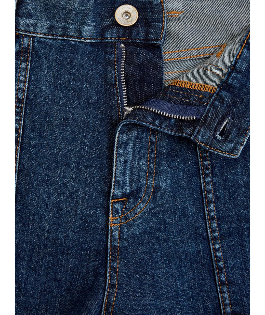 ELEVENTY Синие хлопковые джинсы скинни, фото 6