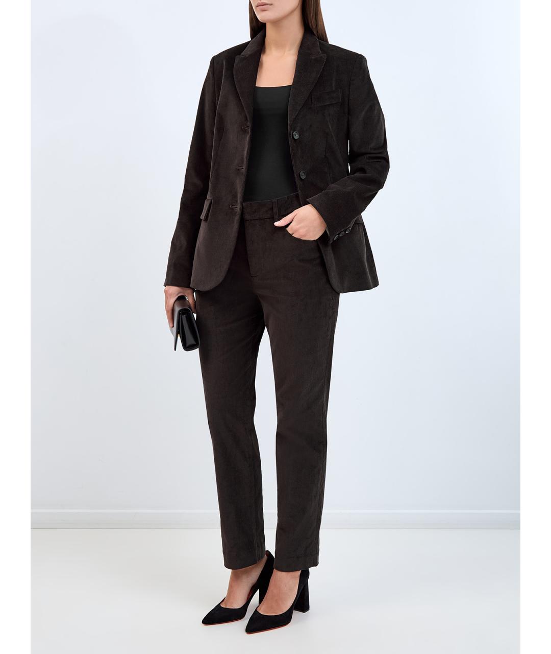 LORENA ANTONIAZZI Коричневый хлопковый жакет/пиджак, фото 2