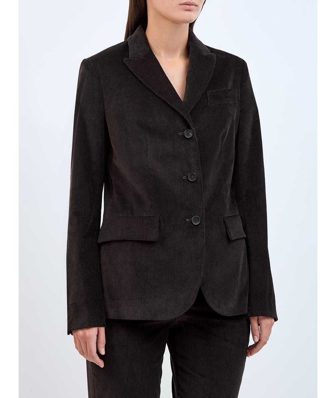 LORENA ANTONIAZZI Коричневый хлопковый жакет/пиджак, фото 3