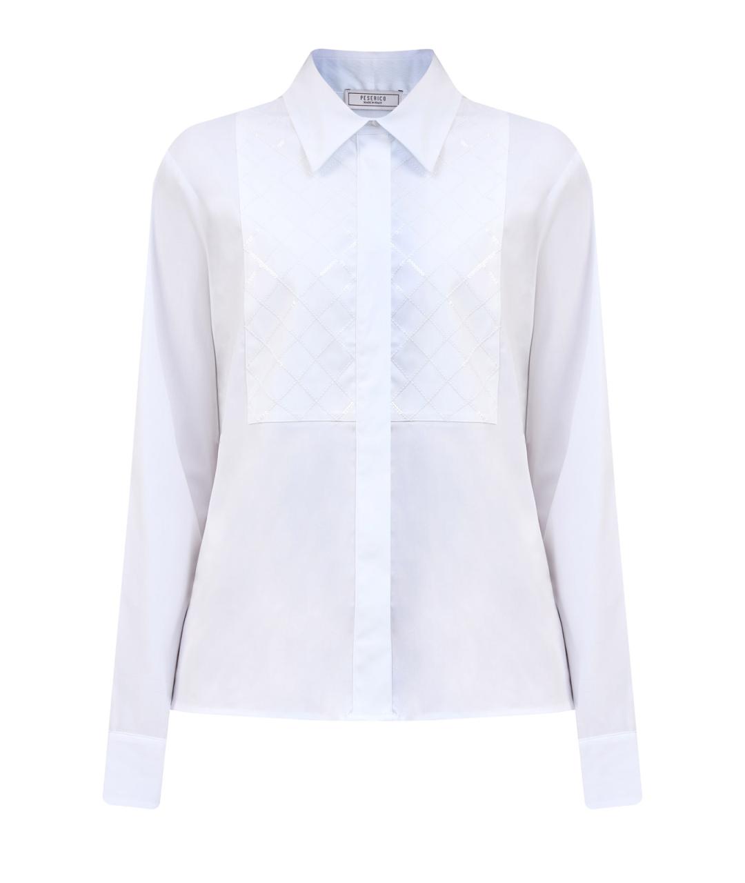 PESERICO Белая хлопковая рубашка, фото 1