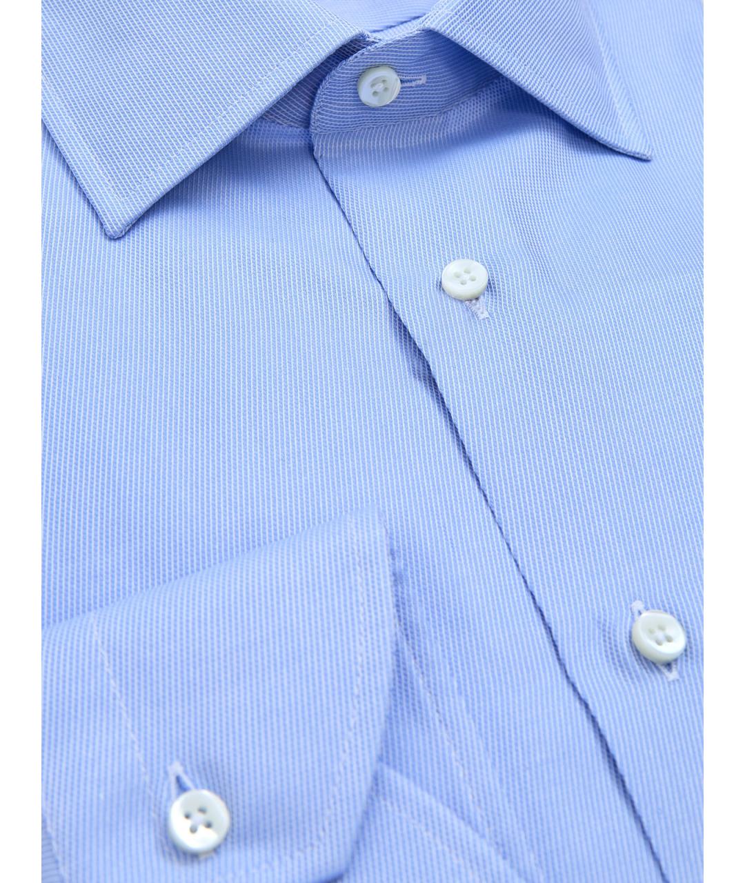 CANALI Голубая хлопковая кэжуал рубашка, фото 3