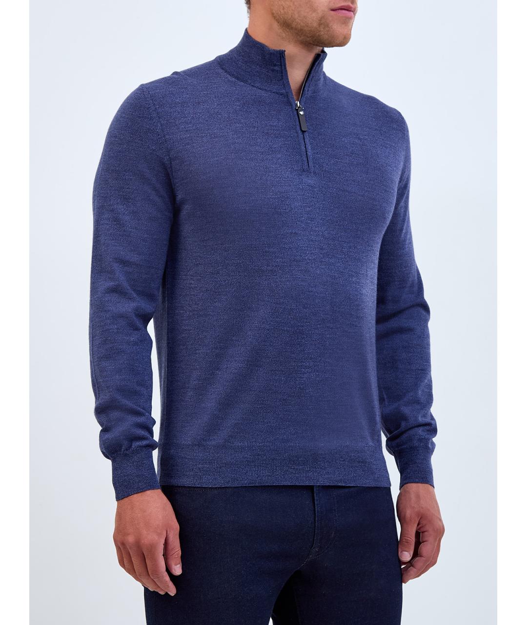 CANALI Синий шерстяной джемпер / свитер, фото 3