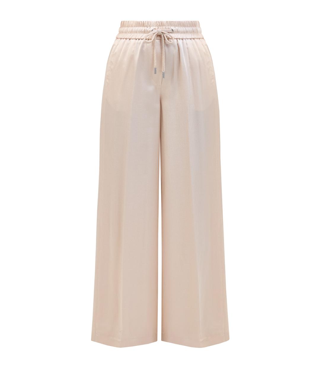 PESERICO Бежевые вискозные брюки широкие, фото 1