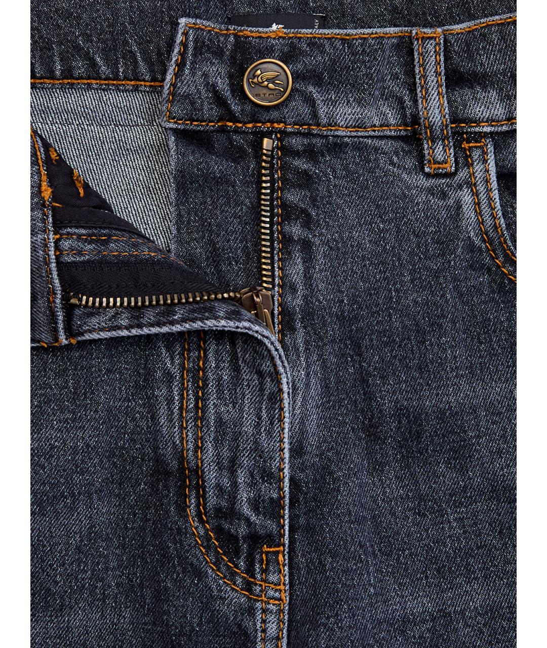 ETRO Синие хлопковые прямые джинсы, фото 6