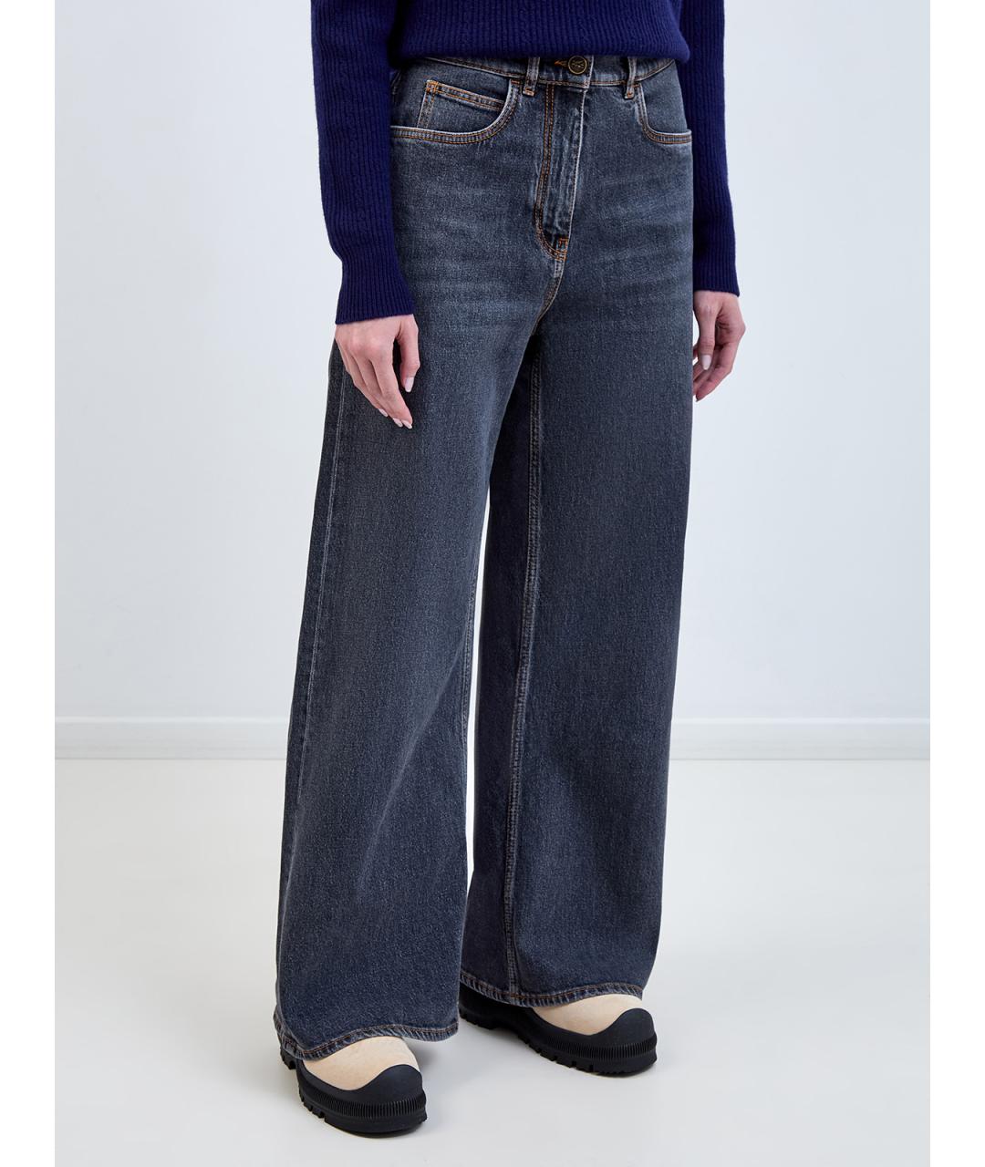 ETRO Синие хлопковые прямые джинсы, фото 3