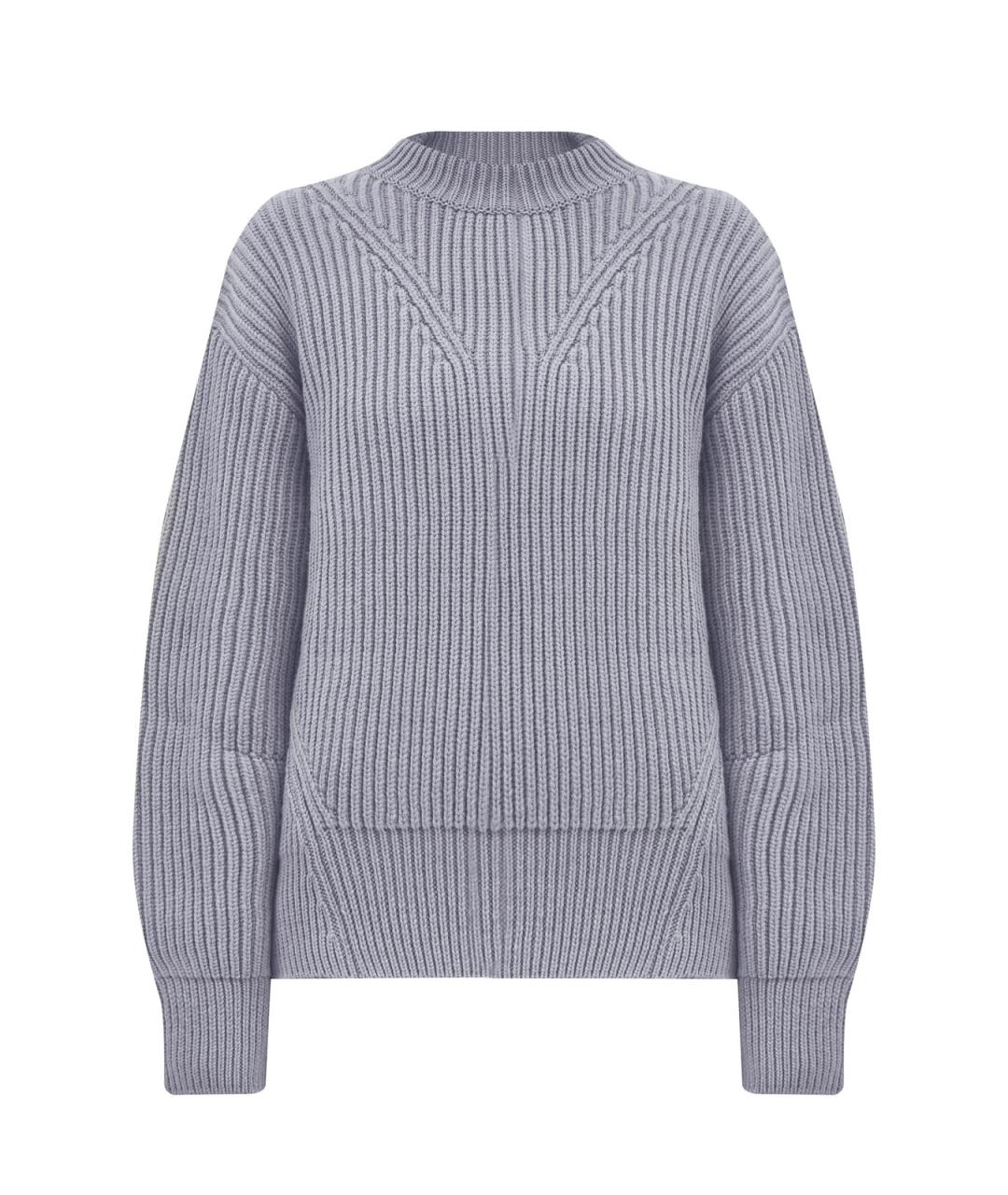 JIL SANDER Серый шерстяной джемпер / свитер, фото 1
