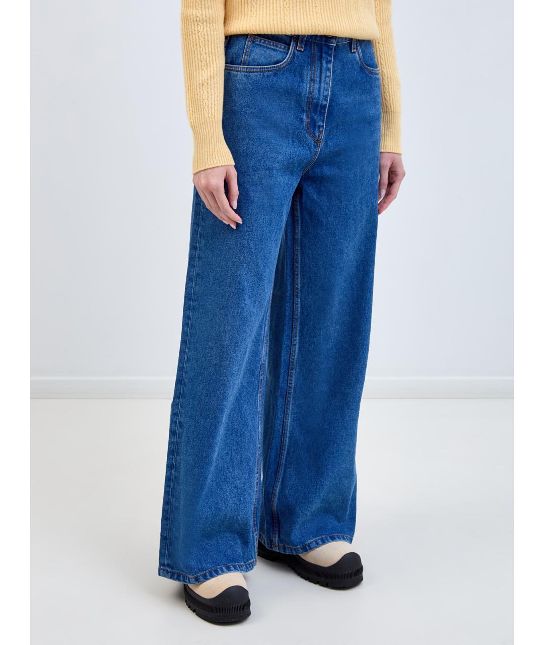 ETRO Синие хлопковые прямые джинсы, фото 3