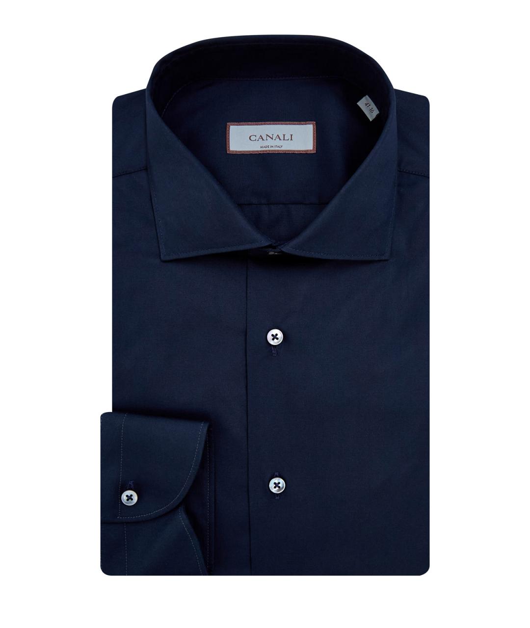 CANALI Синяя хлопковая кэжуал рубашка, фото 1