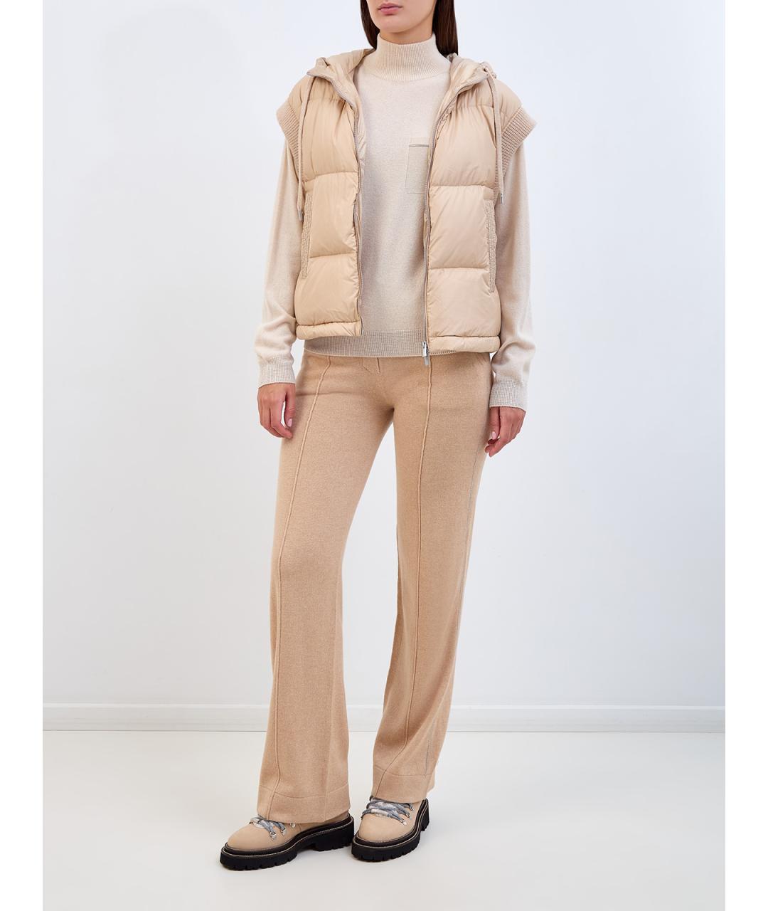 PESERICO Бежевый кашемировый джемпер / свитер, фото 2