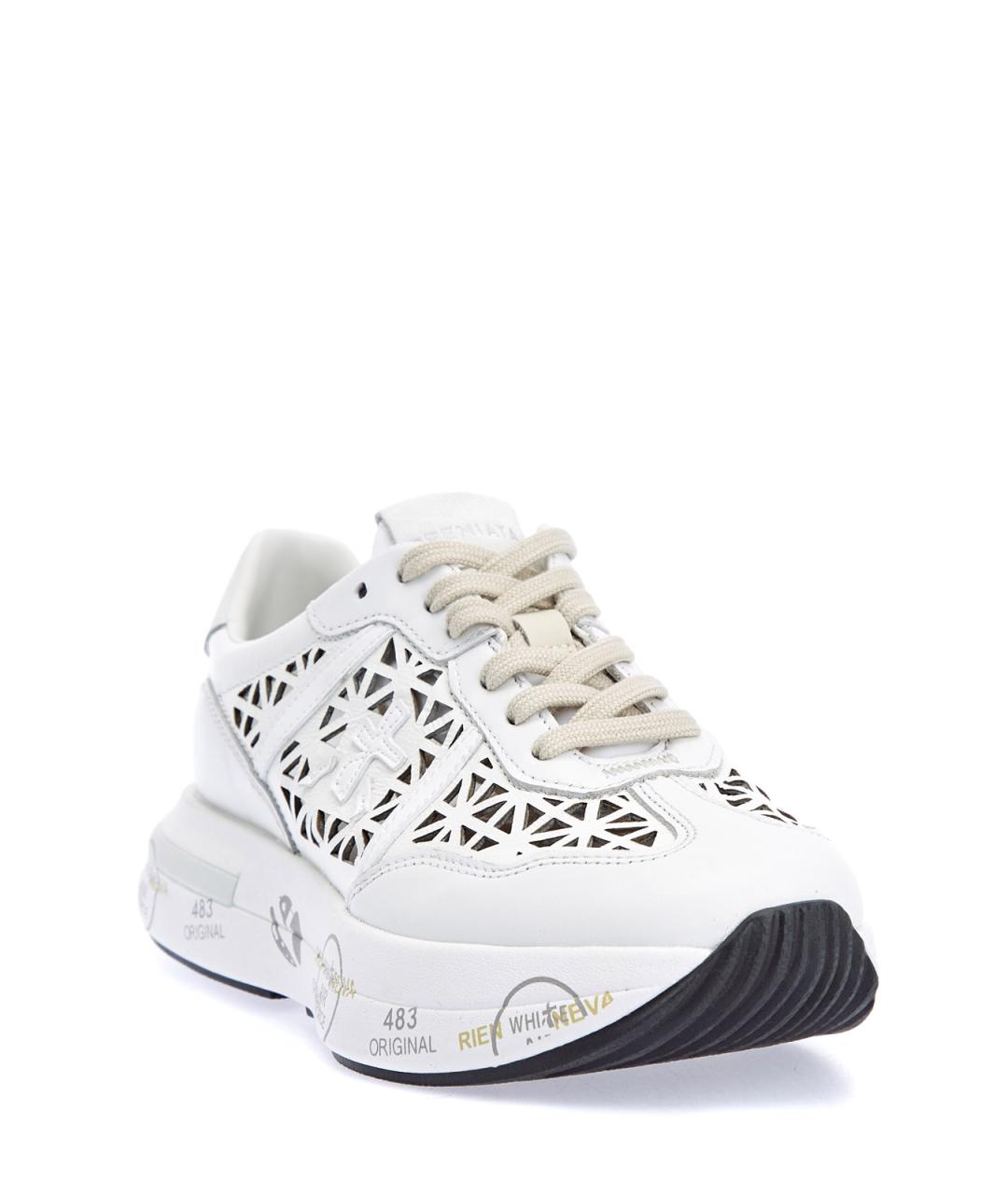 PREMIATA Белые кожаные кроссовки, фото 3
