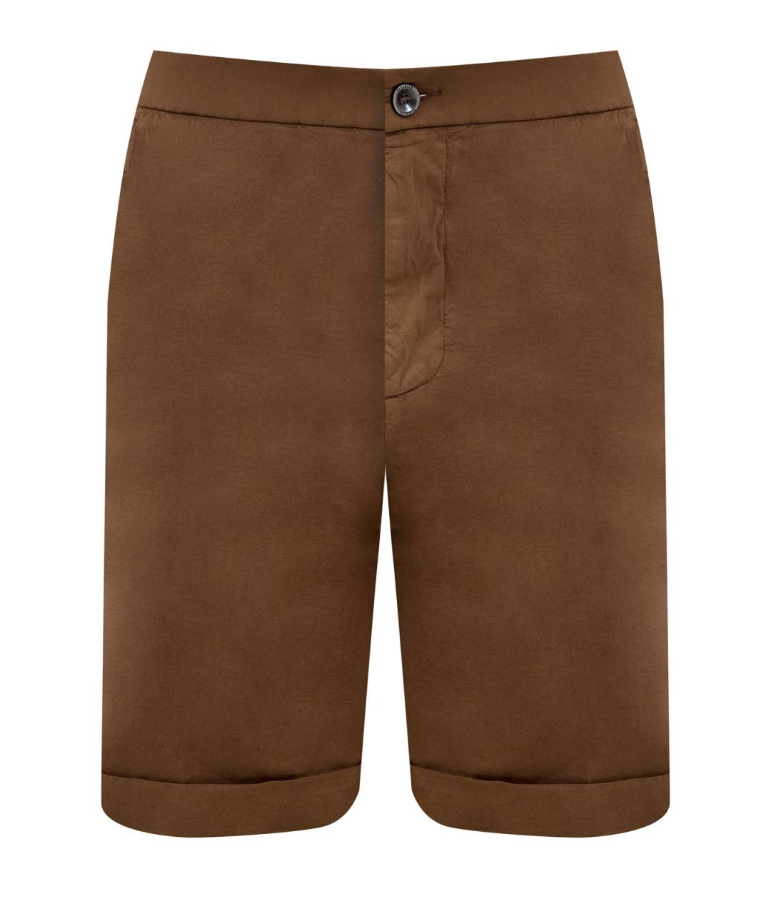 PESERICO Коричневые хлопковые шорты, фото 1