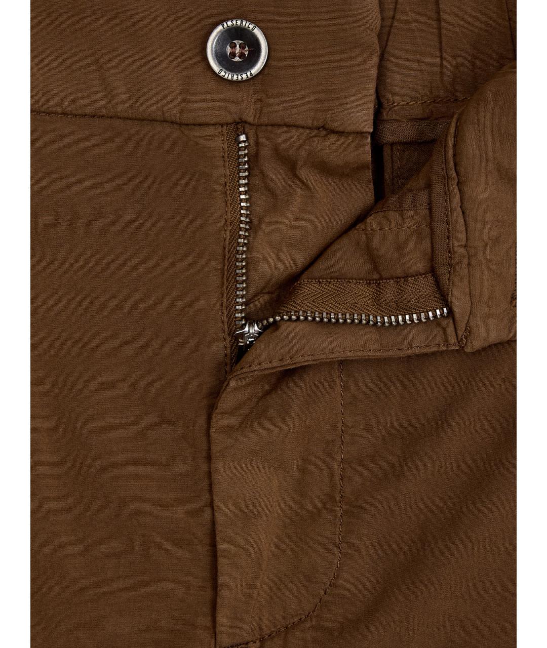 PESERICO Коричневые хлопковые шорты, фото 6