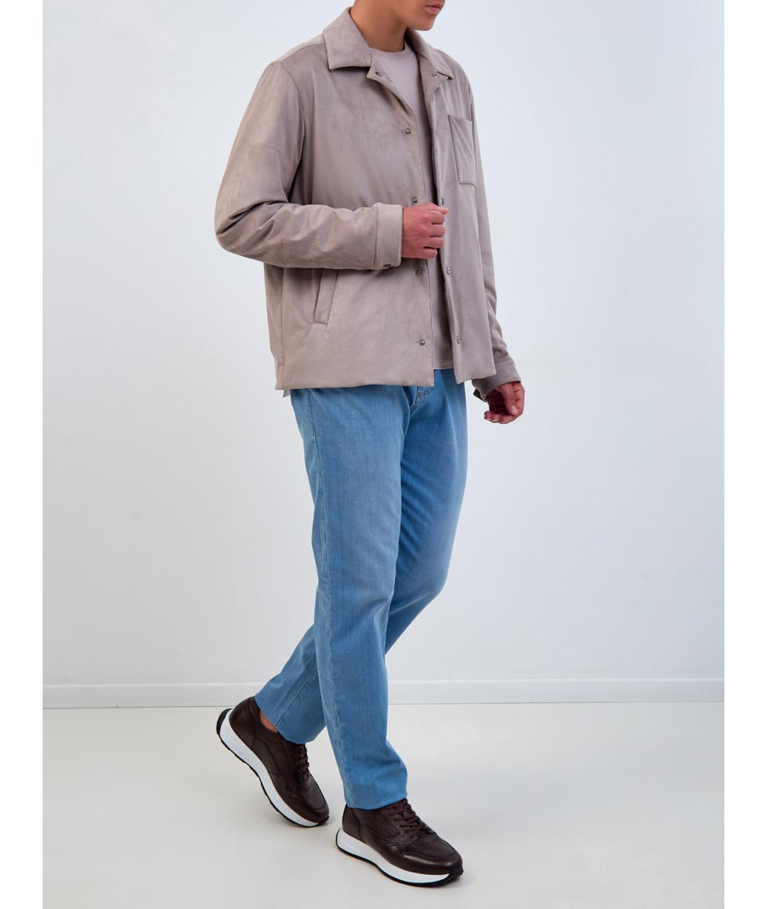 HERNO Бежевая полиэстеровая куртка, фото 2