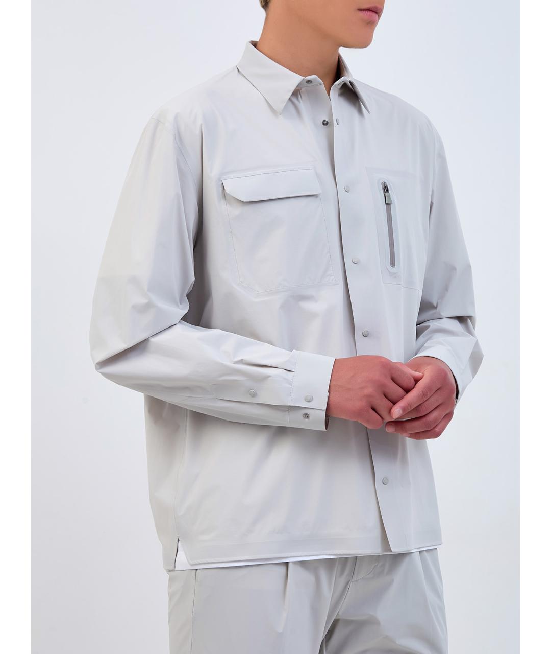 HERNO Серая кэжуал рубашка, фото 3