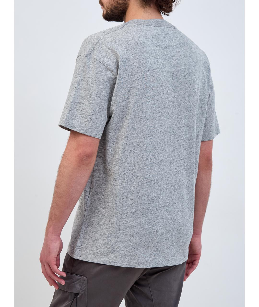 CP COMPANY Серая хлопковая футболка, фото 4