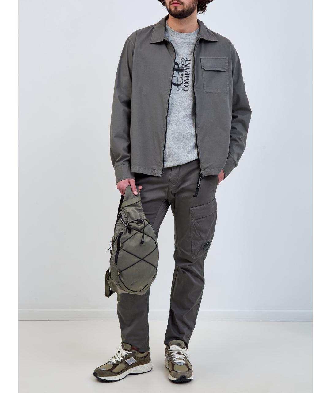 CP COMPANY Серая хлопковая футболка, фото 2