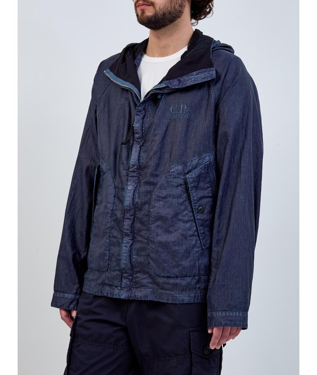 CP COMPANY Синяя льняная куртка, фото 3