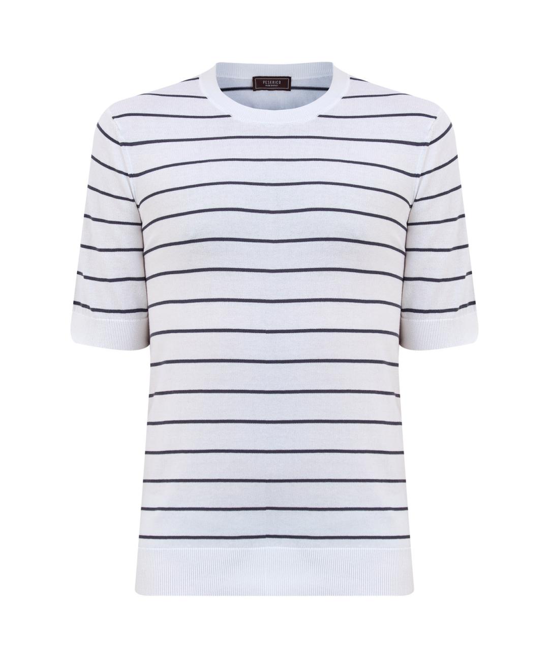 PESERICO Белый хлопковый джемпер / свитер, фото 1