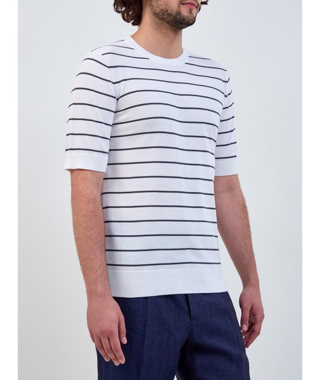 PESERICO Белый хлопковый джемпер / свитер, фото 3