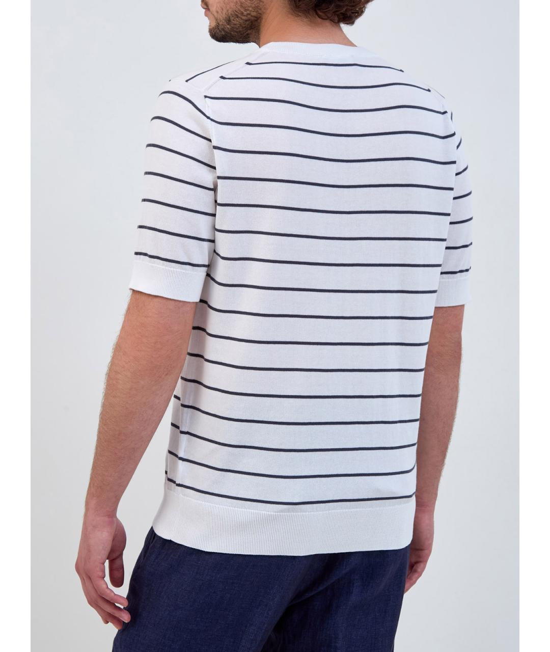 PESERICO Белый хлопковый джемпер / свитер, фото 4