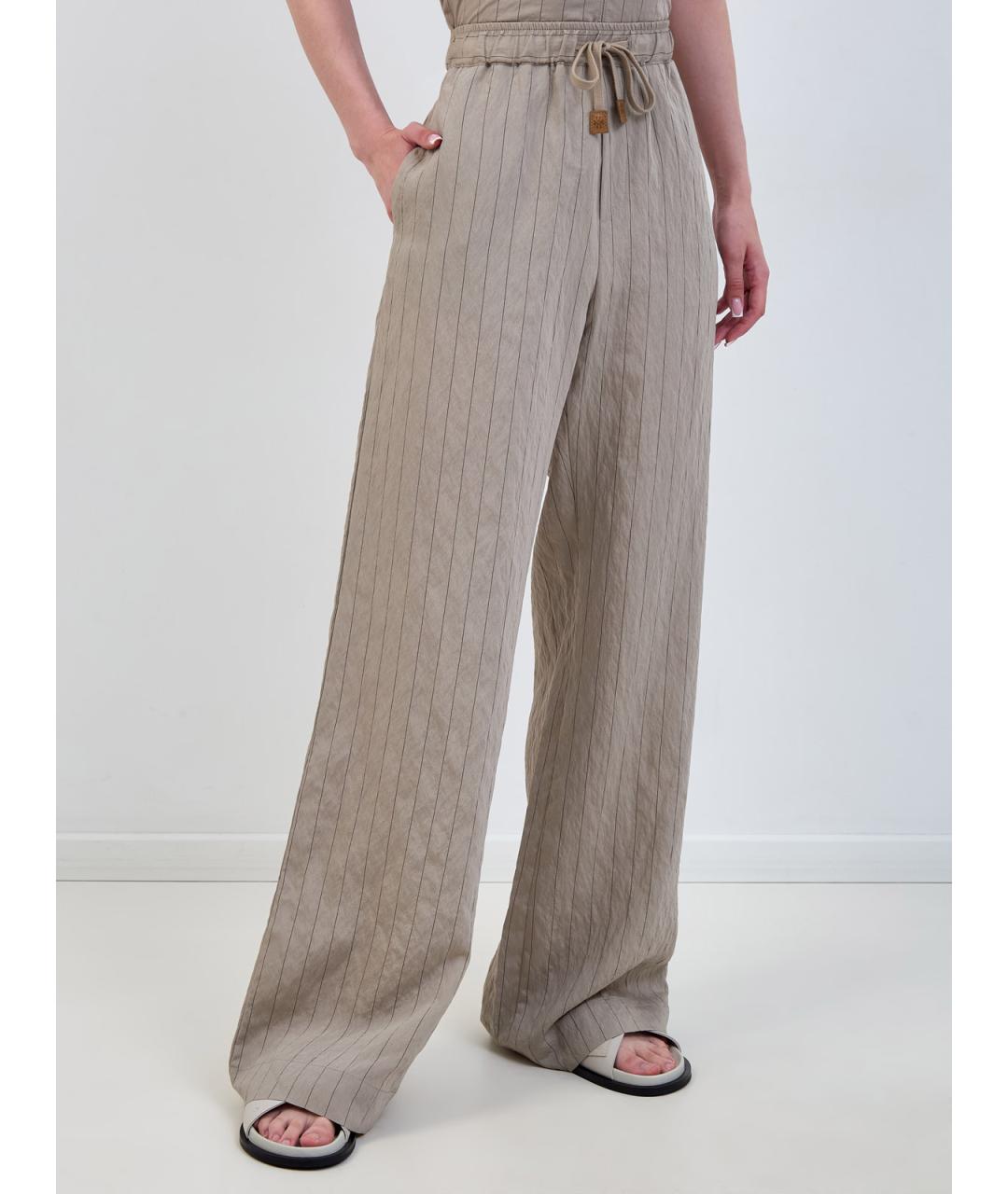 JACOB COHEN Бежевые прямые брюки, фото 3