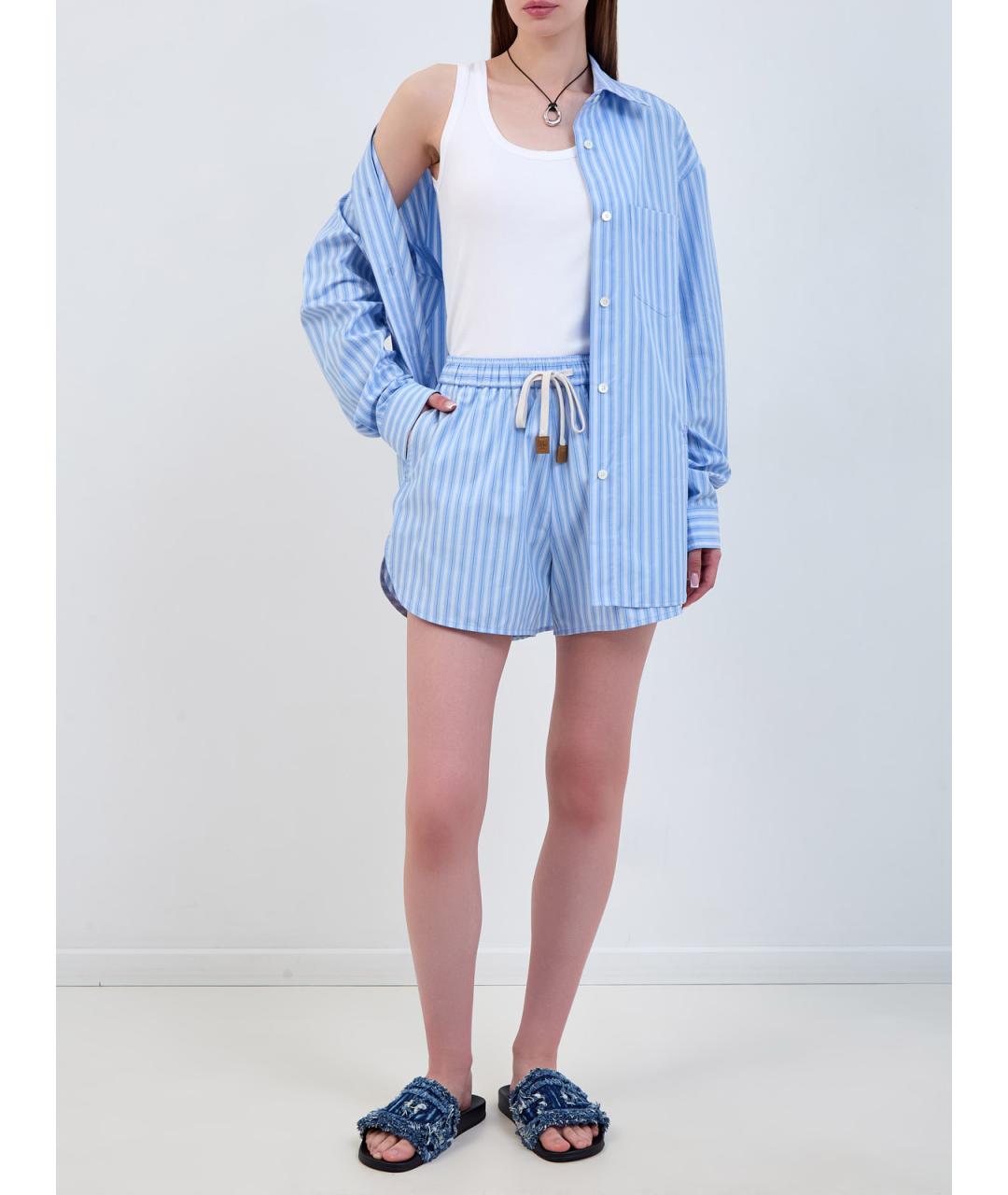 JACOB COHEN Голубые хлопковые шорты, фото 2