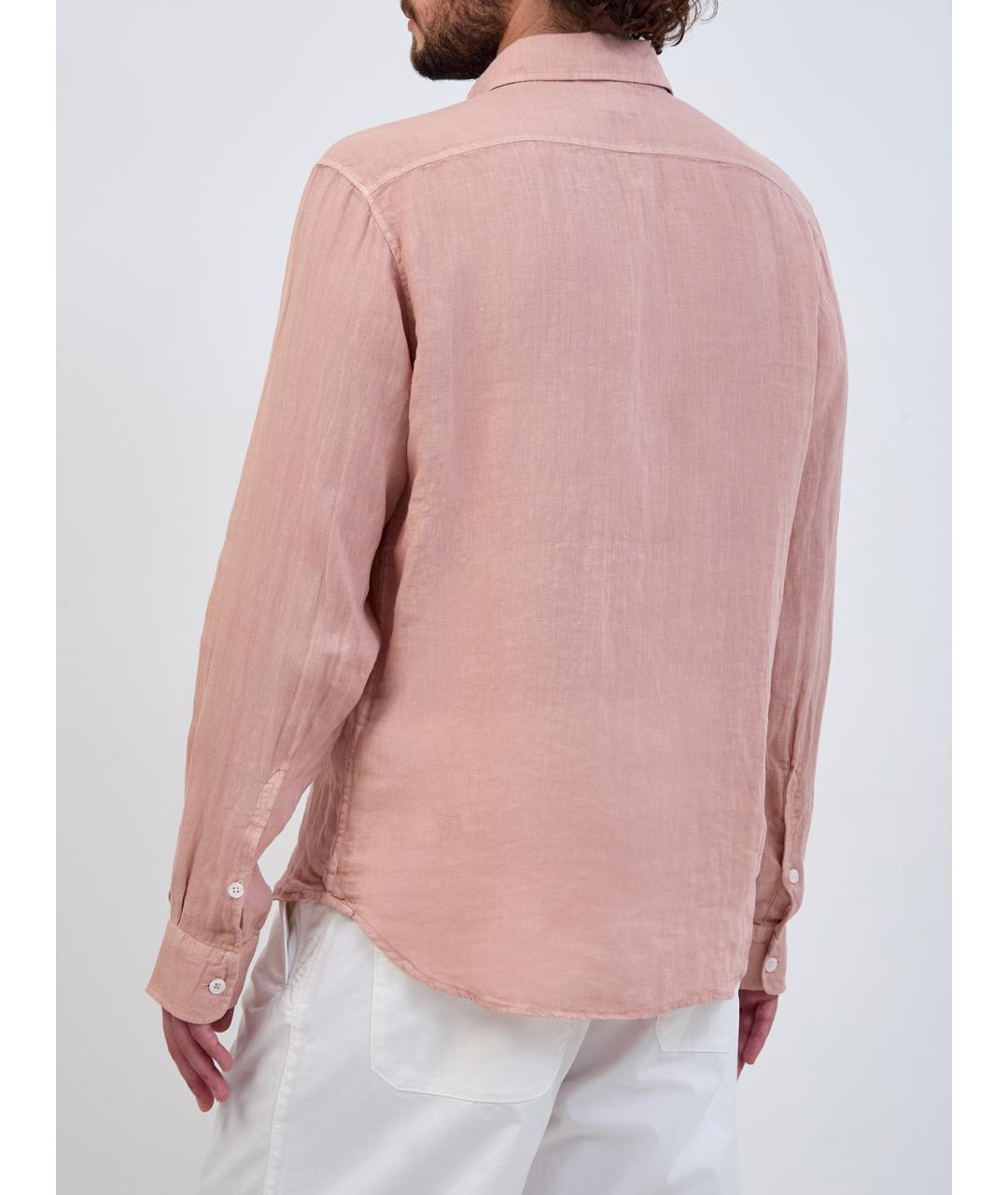 CP COMPANY Розовая льняная кэжуал рубашка, фото 4